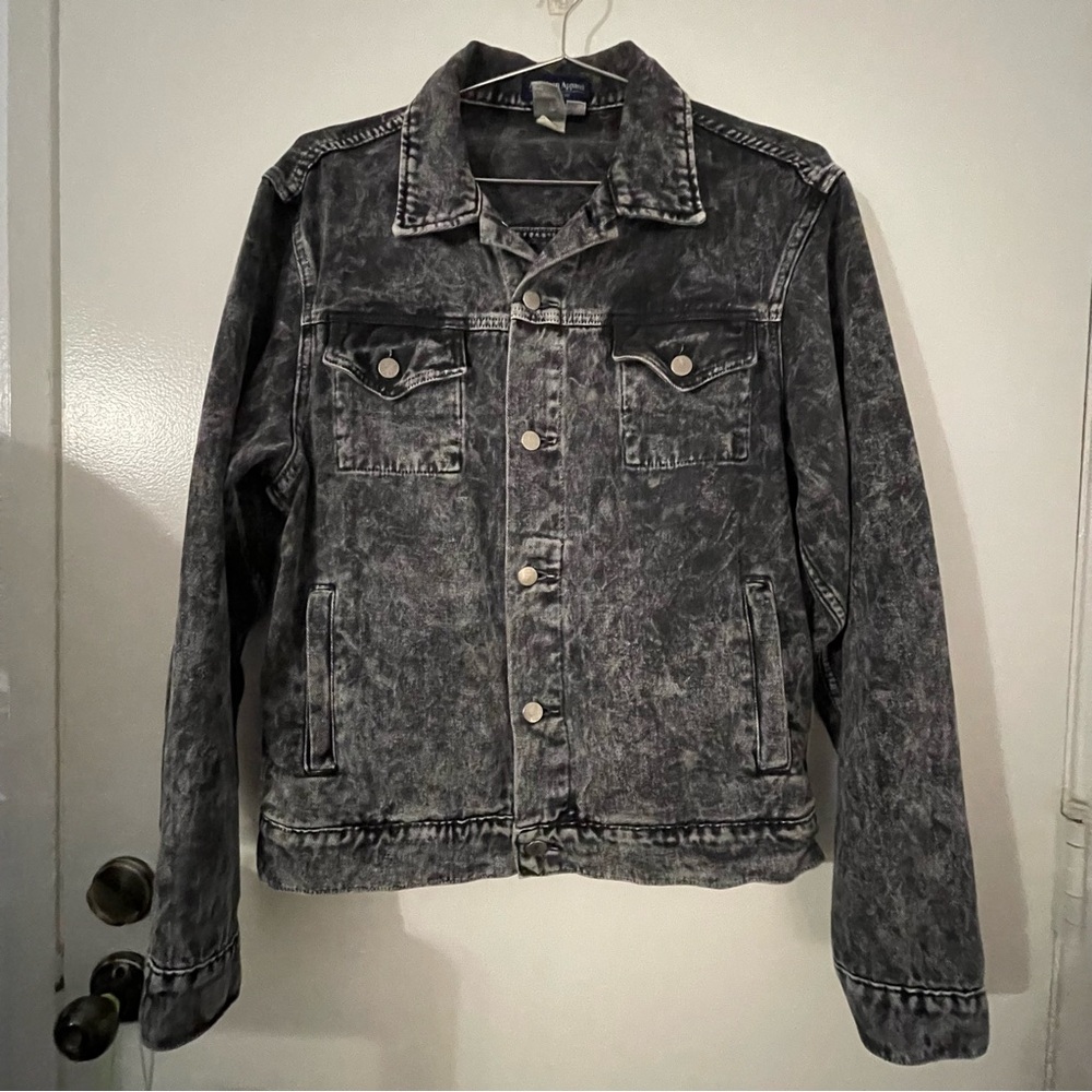 American Apparel Men's Acid Wash Denim Jacket